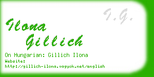 ilona gillich business card